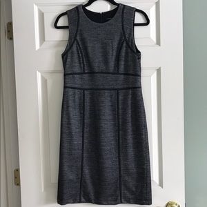 Ann Taylor Classic Black/Gray Dress, Fully Lined